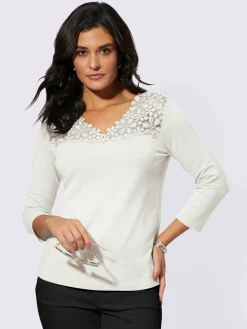 T-shirt en v 48% modal