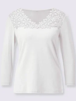 T-shirt en v 48% modal