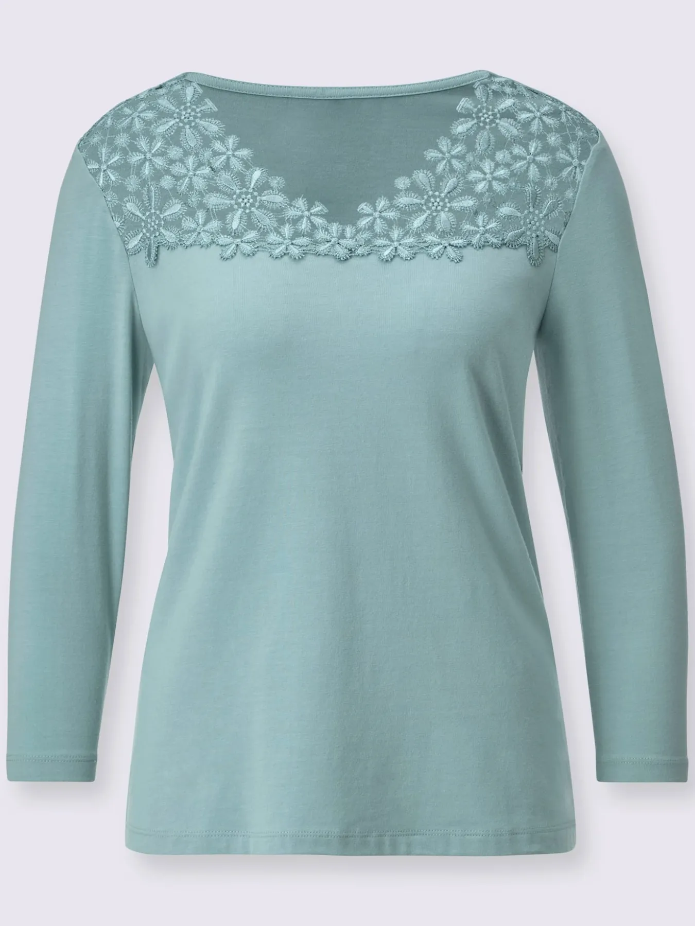 T-shirt en v 48% modal