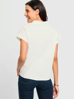 T-shirt en v bande en dentelle filigrane