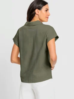 T-shirt en v bande en dentelle filigrane