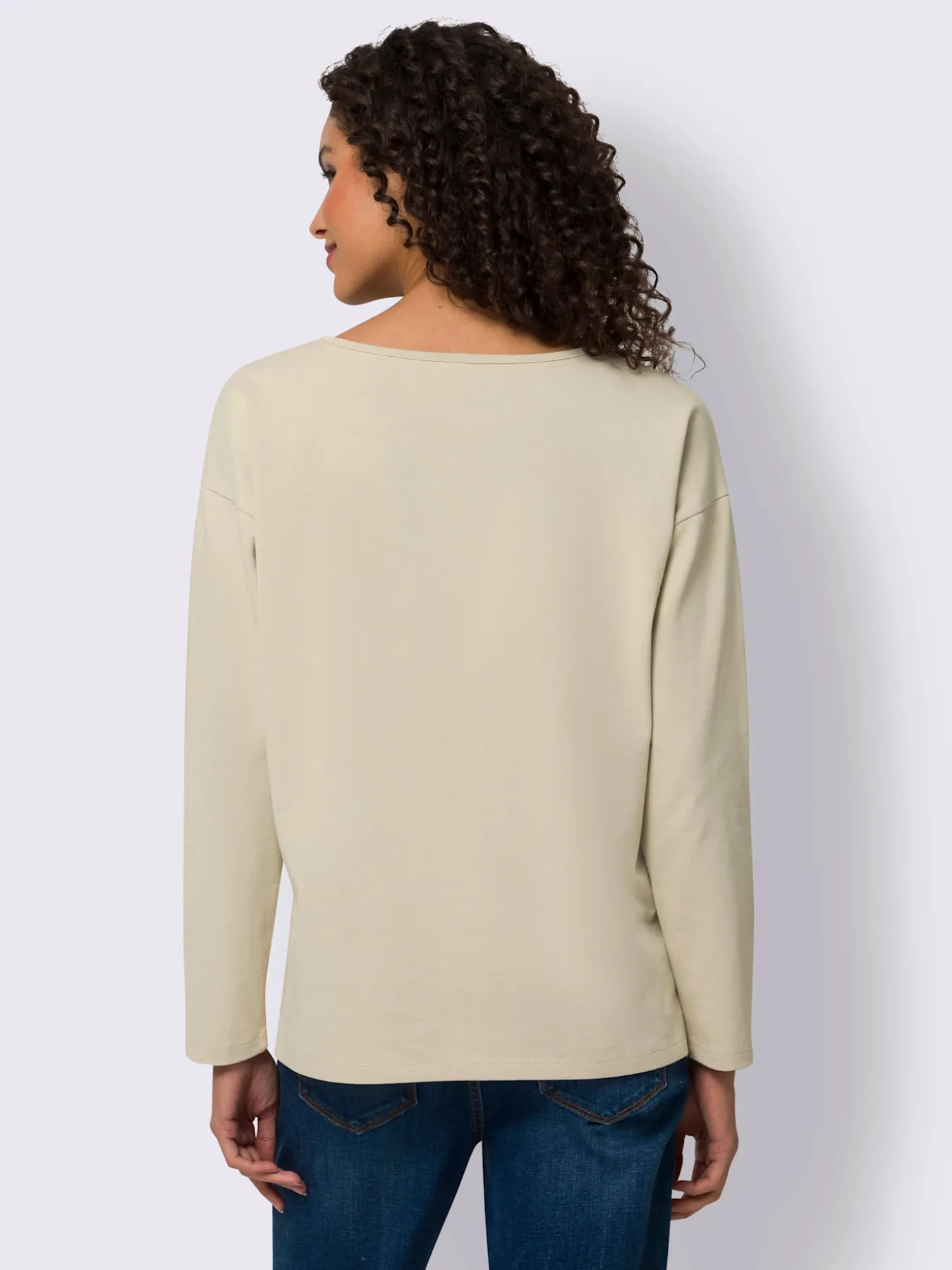 T-shirt en v bordure en dentelle à l’ourlet