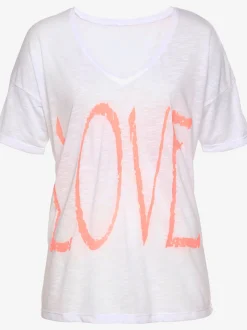 T-shirt en v encolure en v dégagée