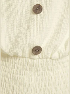 T-shirt en v fausse patte de boutonnage devant