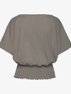 T-shirt en v fausse patte de boutonnage devant