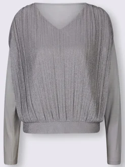 T-shirt en v fils métallisés