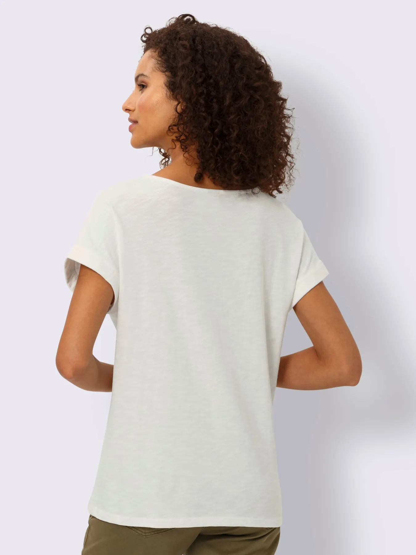 T-shirt en v pierres brillantes fantaisie