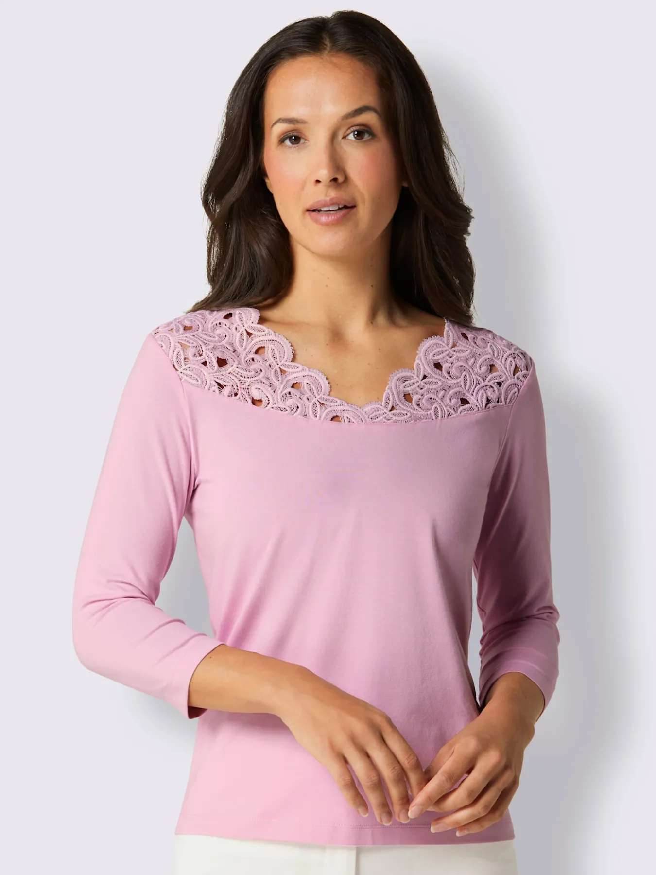 T-shirt en v ultra-doux avec modal
