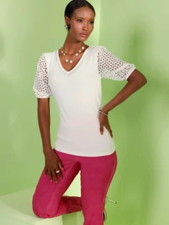 T-shirt en v viscose
