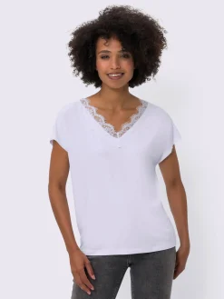 T-shirt en v viscose douce et fluide