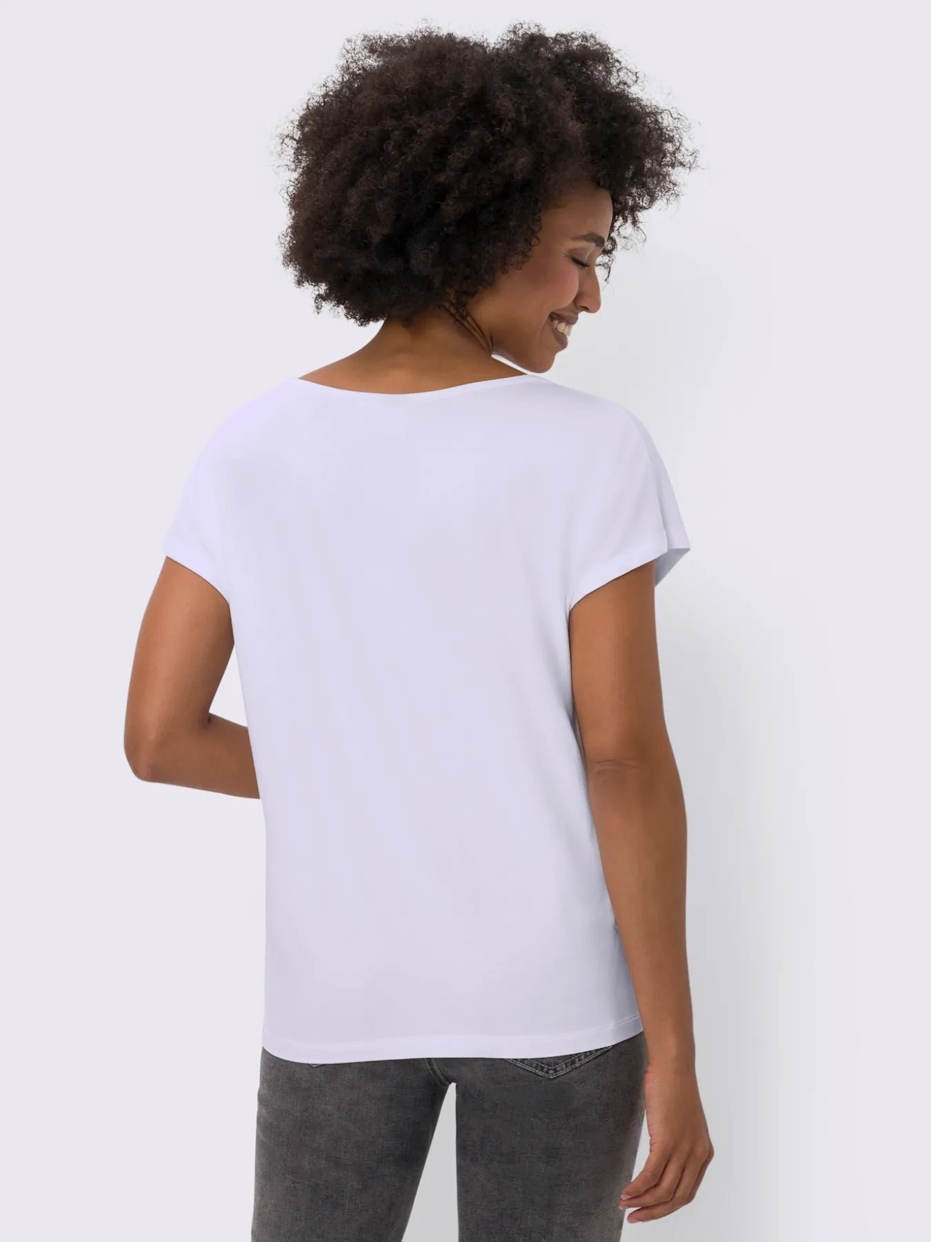T-shirt en v viscose douce et fluide