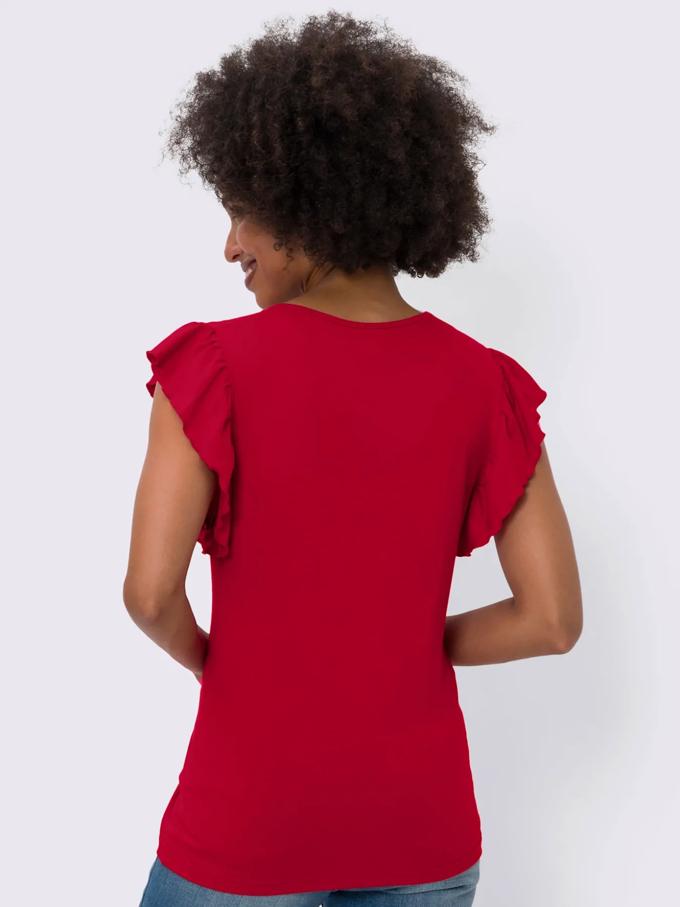 T-shirt en v viscose douce et fluide