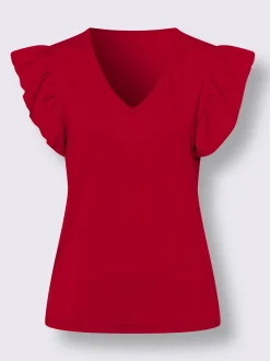 T-shirt en v viscose douce et fluide