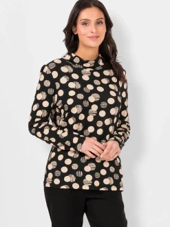 T-shirt en viscose à poids col roulé manches longues