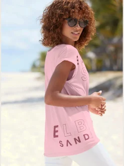 T-shirt encolure côtelée
