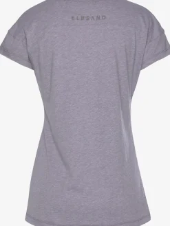 T-shirt encolure ronde avec bords côtes