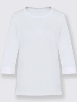 T-shirt femme confortable manches 3/4 à revers