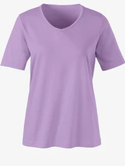 T-shirt femme simple confortable col v