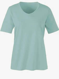 T-shirt femme simple confortable col v