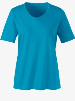 T-shirt femme simple confortable col v