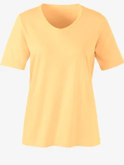 T-shirt femme simple confortable col v