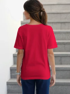 T-shirt femme simple confortable col v
