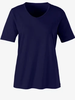 T-shirt femme simple confortable col v