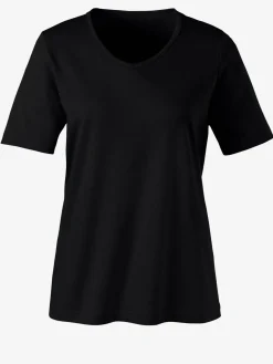 T-shirt femme simple confortable col v