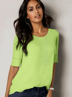 T-shirt femme simple élégant manches doublées