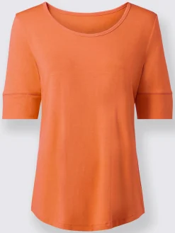 T-shirt femme simple élégant manches doublées
