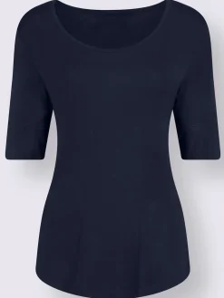 T-shirt femme simple élégant manches doublées