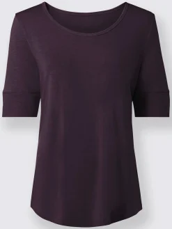 T-shirt femme simple élégant manches doublées