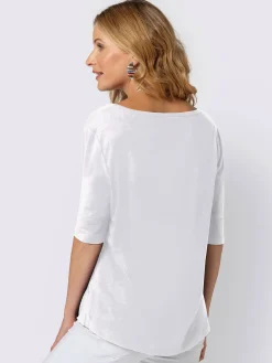 T-shirt femme simple élégant manches doublées