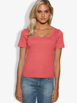 T-shirt grande encolure carrée
