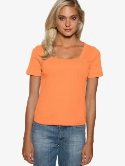 T-shirt grande encolure carrée