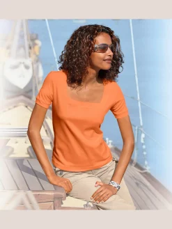 T-shirt grande encolure carrée