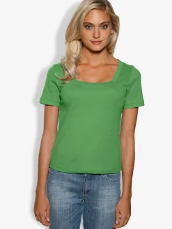 T-shirt grande encolure carrée
