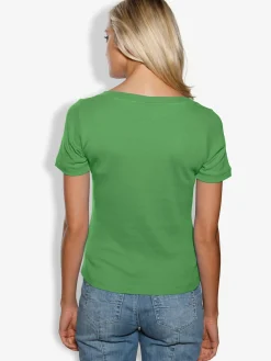 T-shirt grande encolure carrée