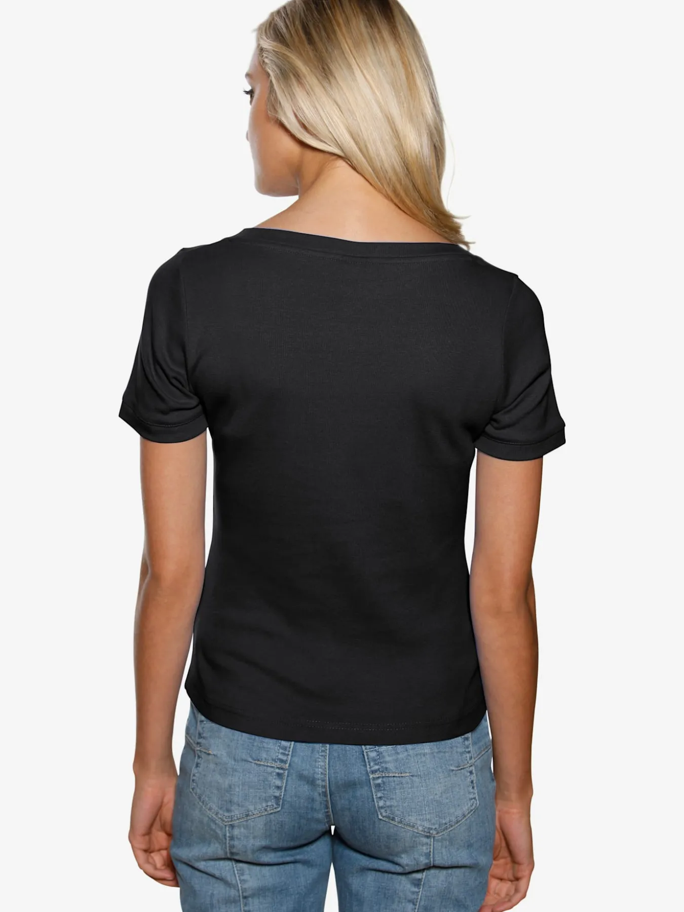 T-shirt grande encolure carrée