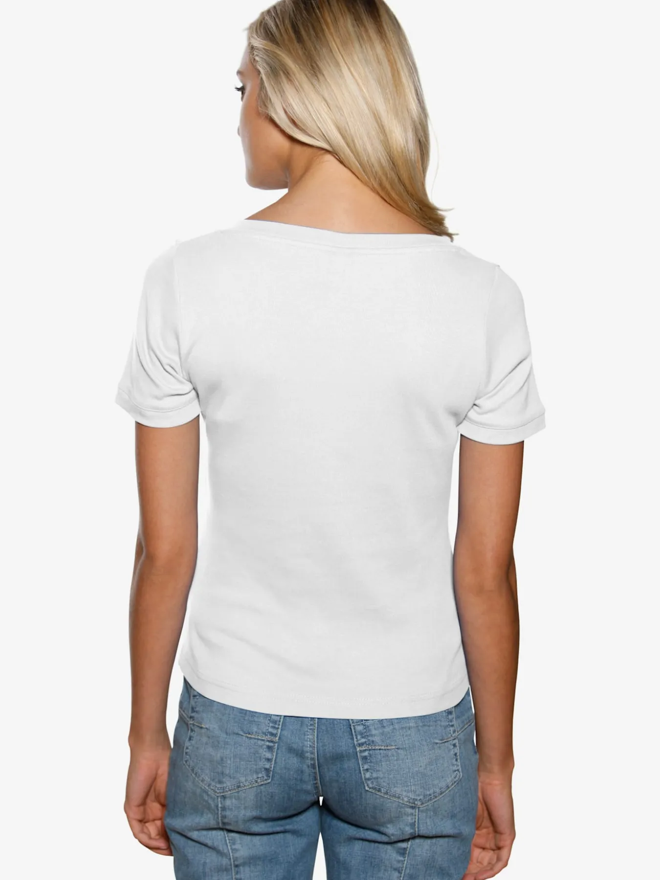 T-shirt grande encolure carrée