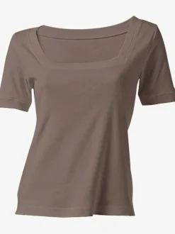 T-shirt grande encolure carrée