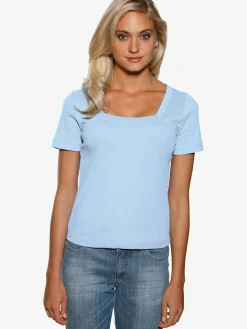 T-shirt grande encolure carrée