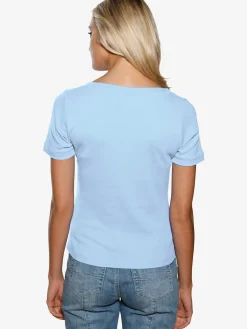 T-shirt grande encolure carrée