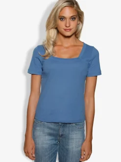 T-shirt grande encolure carrée