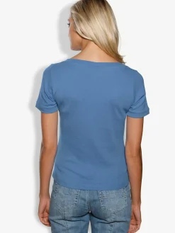 T-shirt grande encolure carrée