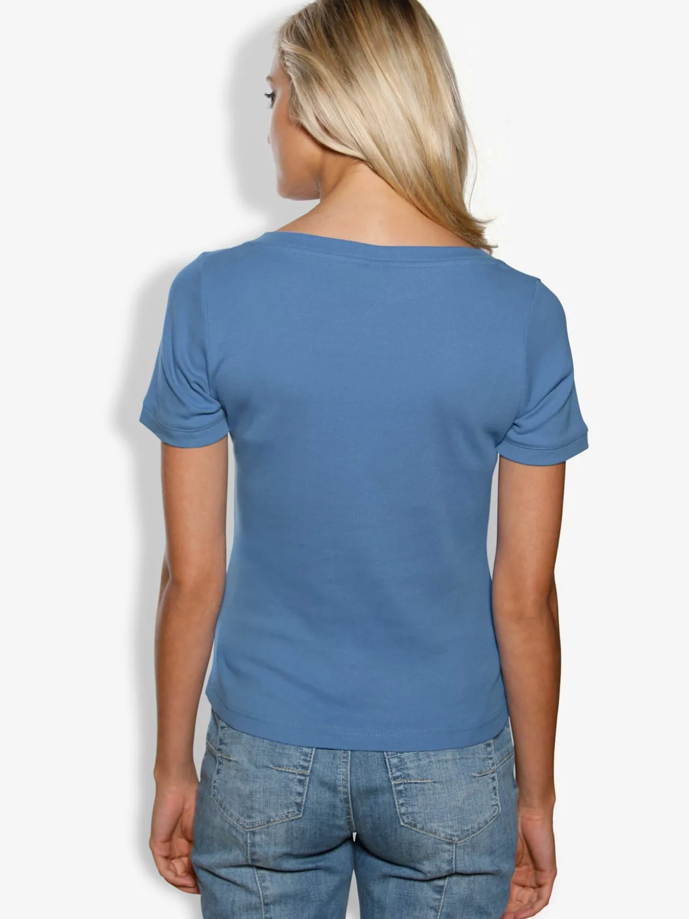 T-shirt grande encolure carrée
