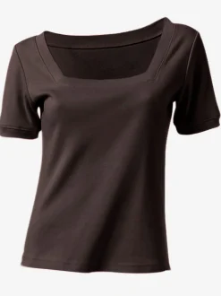T-shirt grande encolure carrée