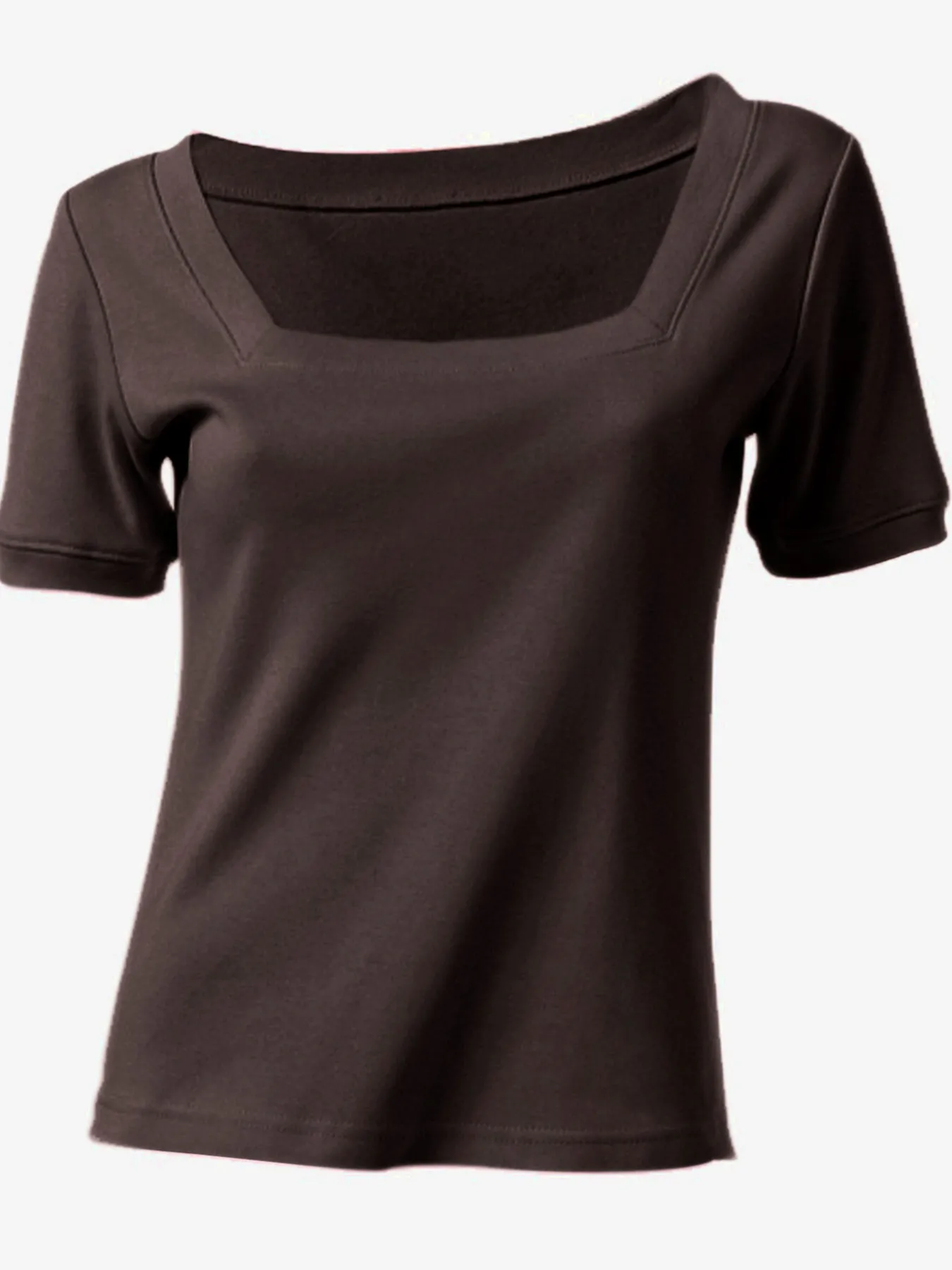 T-shirt grande encolure carrée