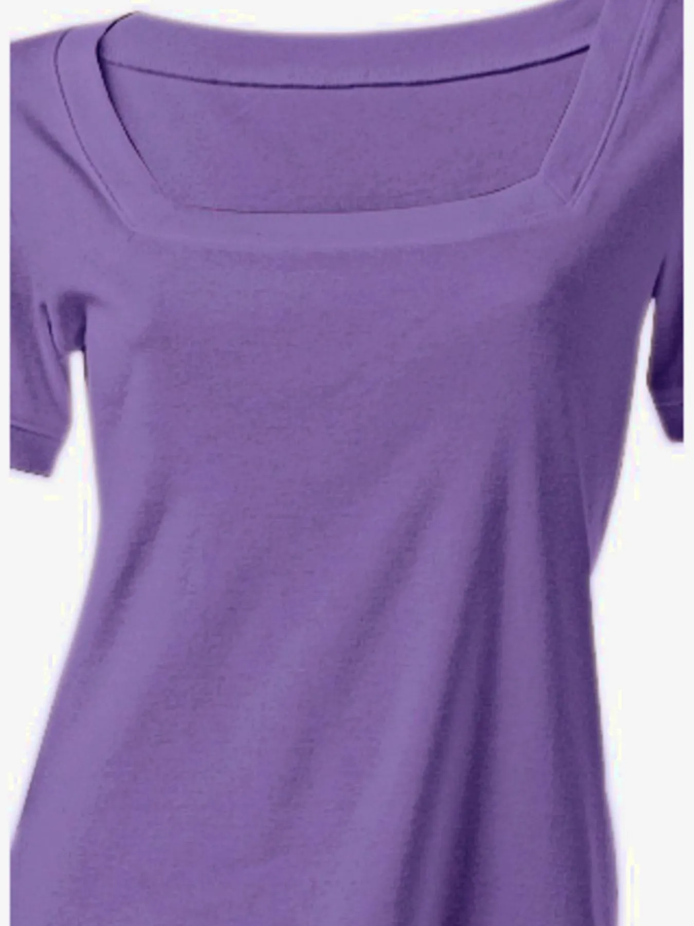 T-shirt grande encolure carrée