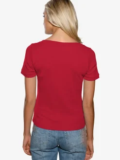 T-shirt grande encolure carrée